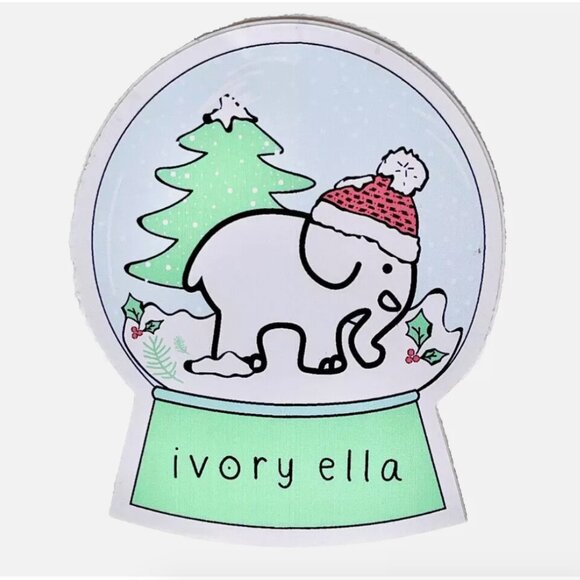 2 RARE IVORY ELLA SNOWGLOBE + GINGERBREAD COOKIE HOLIDAY CHRISTMAS STICKERS PACK - Picture 3 of 6